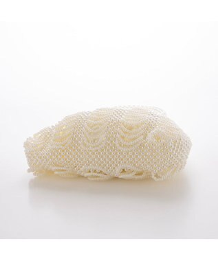 UNBILLION カシュカシュ cachecache / パール調編みバッグﾞ ホワイト