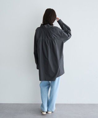 YECCA VECCA タイプライタースキッパーオーバーシャツ Charcoal Gray