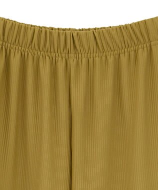 Green Parks 楽ちんプリーツワイドパンツ Mustard