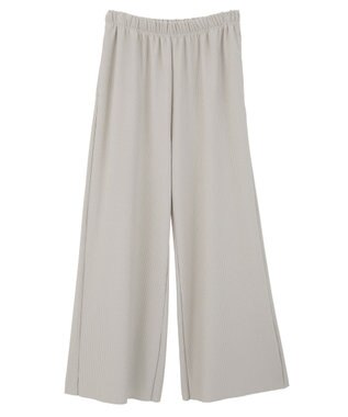 Green Parks 楽ちんプリーツワイドパンツ Ecru