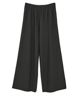 Green Parks 楽ちんプリーツワイドパンツ Black