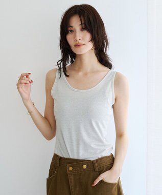 YECCA VECCA ラメタンクトップ Light Gray