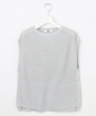 J.PRESS LADIES S 【洗える】Linen Cotton Vest  ニット ベスト ブルー系