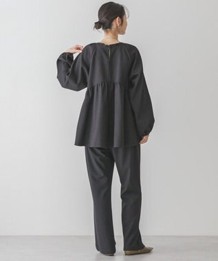 AMERICAN HOLIC ラグランジャガードロングブラウス Black