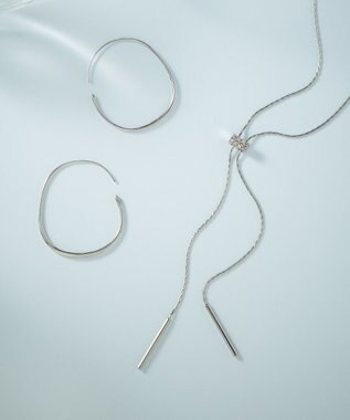 23区 スネークチェーン ラリエット ネックレス シルバー系