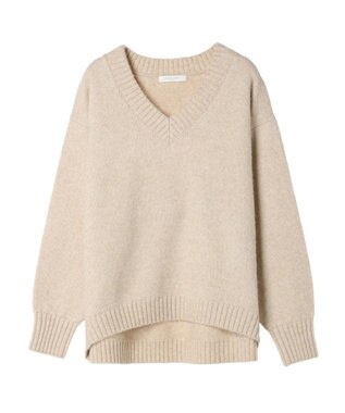 Green Parks ＭｉｘカラーＶネックニットプルオーバー Light Beige