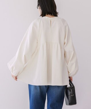 AMERICAN HOLIC ラグランジャガードロングブラウス Ivory