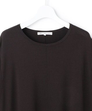 23区 L 【先行予約/Lサイズ限定】レーヨンポリエステルストレッチ ニット フレア ワンピース ダークブラウン系