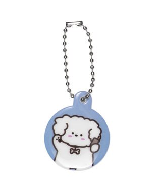 WEGO 【痛バ＆推し活グッズ】チャーム付きゆるアニマルガラケーカードホルダーキーホルダー ブルー