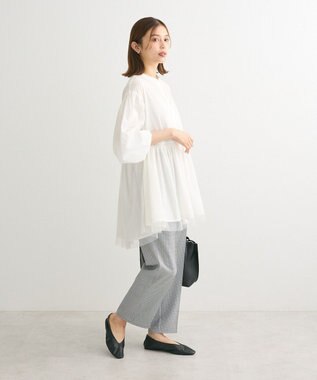 Green Parks 裾チュールレイヤードチュニック Off White