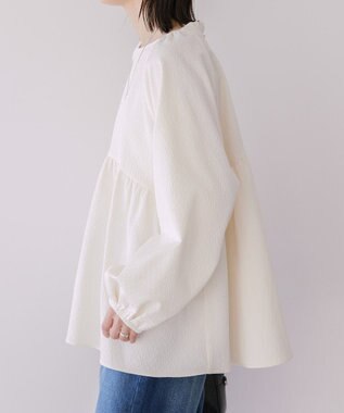 AMERICAN HOLIC ラグランジャガードロングブラウス Ivory