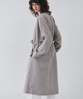 BEIGE， 【洗える】PORDIC / ノーカラードルマンロングコート Taupe