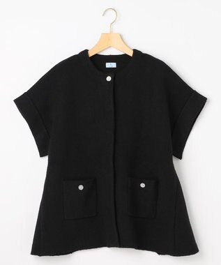 組曲 【WEB限定】プレーティングニットアウタージレ ブラック系