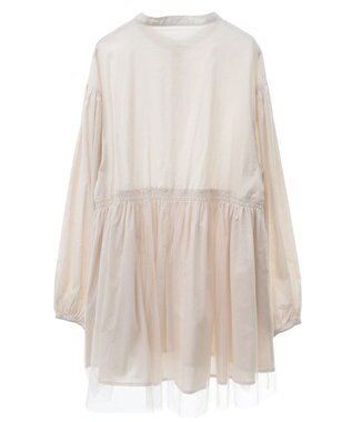 Green Parks 裾チュールレイヤードチュニック Beige