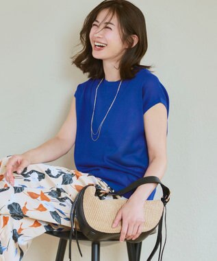 23区 シャイニーシアー ノースリーブ ニット