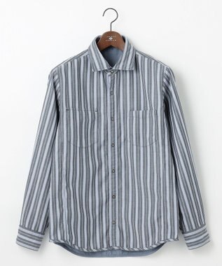 JOSEPH ABBOUD 【キングサイズ・2WAY】リバーシブル シャツ ブルー系