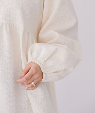 AMERICAN HOLIC ラグランジャガードロングブラウス Ivory