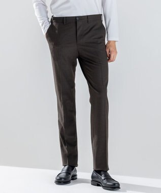 JOSEPH HOMME 新素材【ストレッチ】ウール混 キャリーマンストレッチ　 テーパードパンツ / CITY ダークブラウン系