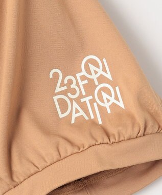 23区GOLF 【23Fondation】半袖 モックネックシャツ ベージュ系