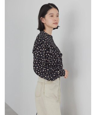 AMERICAN HOLIC アソートプリントフリルブラウス Black