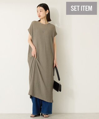 AMERICAN HOLIC ポコポコノースリーブワンピース【インナー付き】