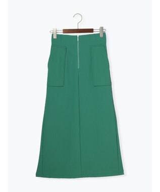 Te chichi フロントZIPトリコットタイトスカート グリーン