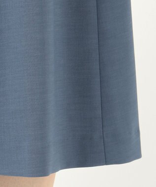 J.PRESS LADIES 【洗える】ドライタッチツイルストレッチ スカート ダルブルー系