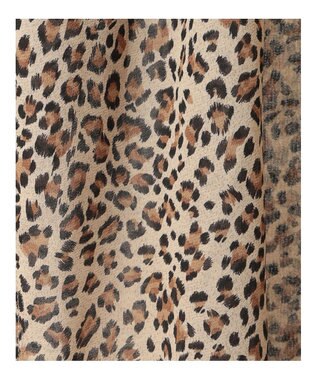 YECCA VECCA フリルデザインロングシャツ Leopard