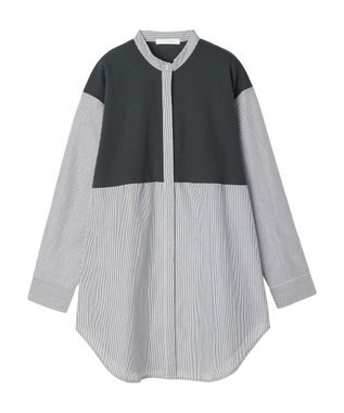 Green Parks 比翼カットドッキングチュニック Stripe Black