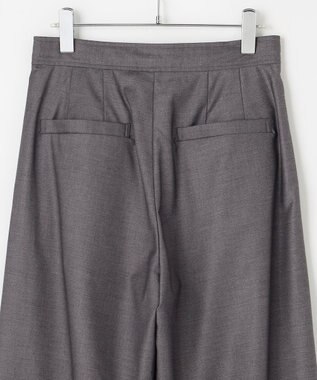 #Newans 【洗濯機可/しわになりにくい】ベリーワイドパンツ チャコール