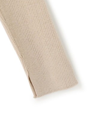 ICB 【洗える】エクストラファインメリノリブ ボートネックニット ベージュ系ラメ