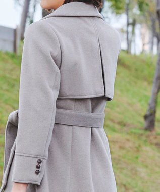 Tiaclasse フェイクウールステンカラーコート モカ