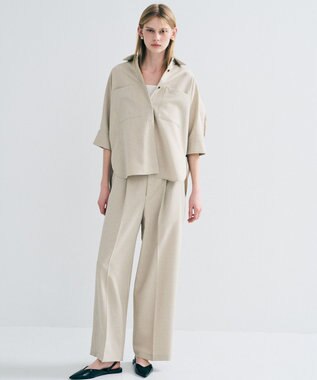 uncrave ウォッシャブルドライサップ ドルマンシャツ シャンブレーベージュ