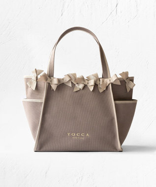 OCTUPLE RIBBON TOTE L トートバッグ L, ライトグレー系, F