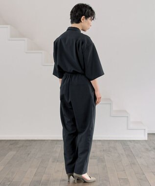 muuc サマースラックス〈ユニセックス・大きいサイズあり〉〈夏・軽やか〉〈セットアップ可能・ウエストゴム〉〈上品きれいめオフィスカジュアル〉〈日本製〉 ブラック