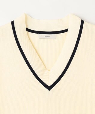 ANY L 【洗濯機可能】チルデンニットベスト アイボリー系