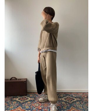 Green Parks リブニットプルオーバー Beige