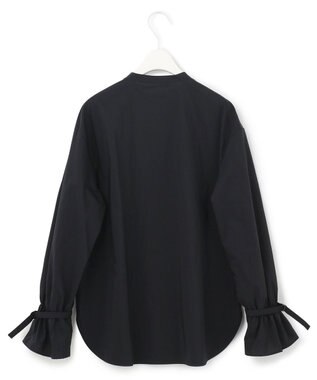 ICB 【洗える】エコナイロンストレッチ プルオーバーブラウス ネイビー系