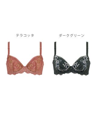 BRADELIS New York 【BRADELIS New York / 育乳ブラ・STEP2 寄せる】ローズステップ2ブラ23A1  脇高設計でスッキリ補正するブラ テラコッタ