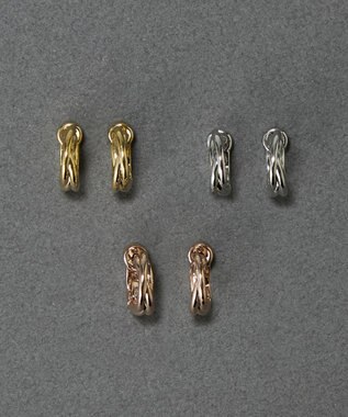 Phoebe 〈金属アレルギー対応〉ラインフープワンタッチピアス　ゴールド/ニッケルフリー ゴールド
