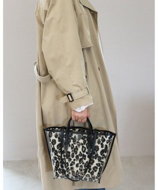 MORROW by thank 【軽量】CECILY OW 2way バッグ 1インナーSET ブラック X レオパード