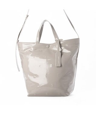 UNBILLION カシュカシュ cachecache / エナメル2wayトート ライトグレー