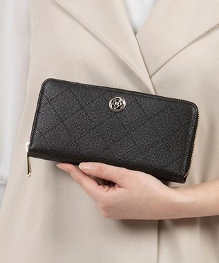 CLATHAS ベール ラウンド長財布 ブラック