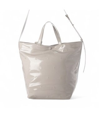 UNBILLION カシュカシュ cachecache / エナメル2wayトート ライトグレー