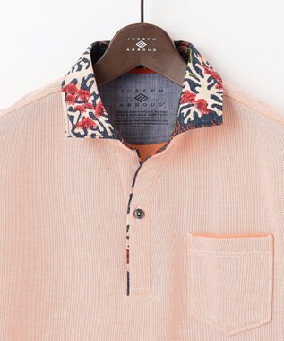 JOSEPH ABBOUD 【日経スタイルマガジン掲載・KAHALAコラボ・高機能】カハラ アロハ ダディ 半袖 ポロシャツ ライトオレンジ系