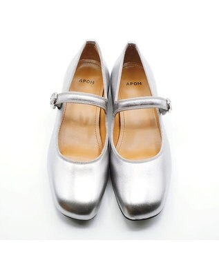 APOM 本革オブリークトゥメリージェーン 20 シルバー