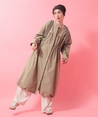 Green Parks ギャザードロストワンピース Khaki