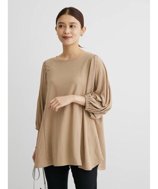 Green Parks ボリューム袖切替プルオーバー Beige