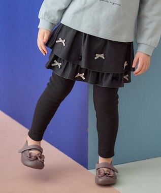 ANY KIDS デニム ニット スカッツ ブラックデニム