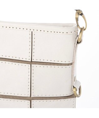 UNBILLION ピークスピーク PEAKS PEAK / 牛革パッチワーク口折れ2wayショルダー アイボリー